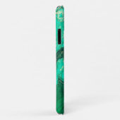 Green Marble Stone Texture Gold Glitter Case-Mate iPhone Case (Achterkant/rechts)