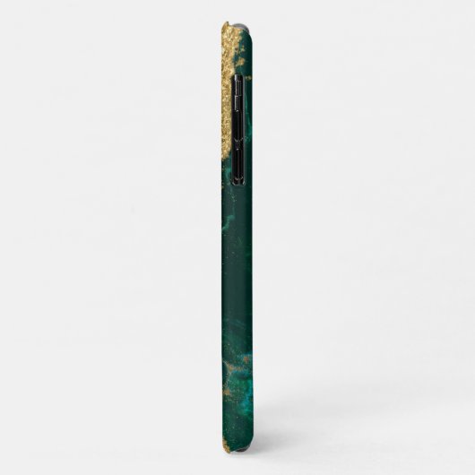 Green Marble Stone Texture Gold Glitter Case-Mate iPhone Case (Achterkant/links)