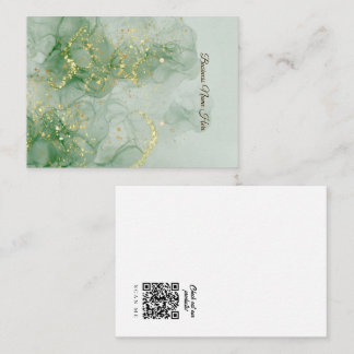 Green Marble Store Earring Display Card Visitekaartje