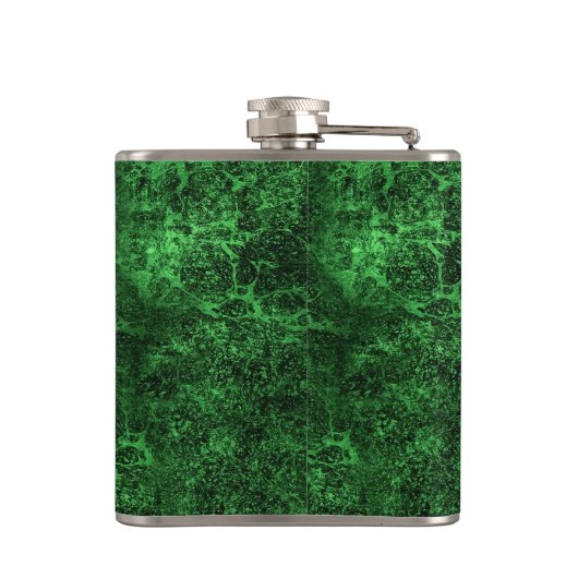 GREEN MARBLE Texture Custom Name Flask v13 Heupfles (Achterkant)