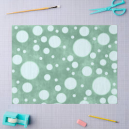 Green Marble White Polka Dots Pattern Decoupage Tissuepapier