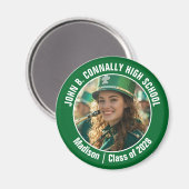 Green Marching Band Foto High School Spirit Magneet (Voorkant / Achterkant)