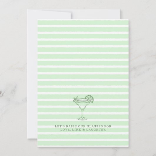 Green Margs and Matrimony Bachelorette Party  Kaart (Achterkant)