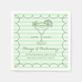 Green Margs and Matrimony Bachelorette Party Servet (Voorkant)