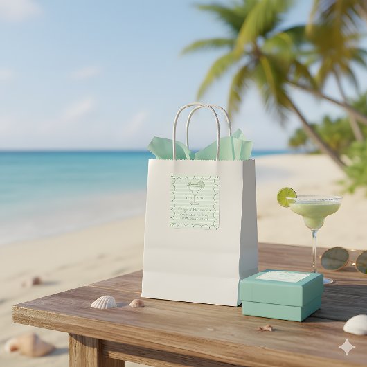 Green Margs and Matrimony Bachelorette Party  Vierkante Sticker