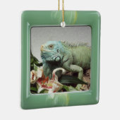 Green Marked Lucite Modern Lijst SQUARE Keramisch Ornament (Rechts)