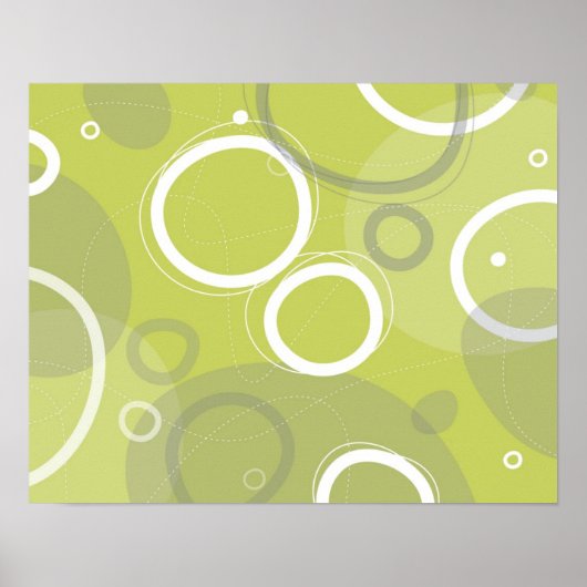Green Martini Abstract Poster (Voorkant)