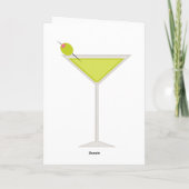 Green Martini en Zebra Pattern Kaart (Achterkant)