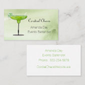 Green Martini Glass with Fruit Business Card Visitekaartje (Voorkant / Achterkant)