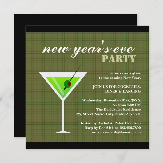 Green Martini Kaart (Voorkant / Achterkant)