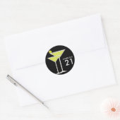 Green Martinis Ronde Sticker (Envelop)