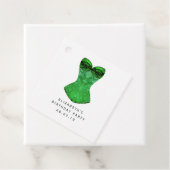 Green Masquerade Corset en Harlequin Pattern Bedankjes Labels (In situ)