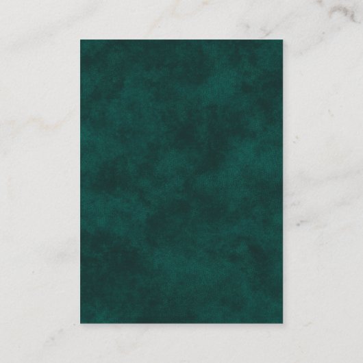 Green Masquerade Mask Quinceanera QR RSVP Informatiekaartje (Achterkant)