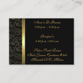 Green Masquerade RSVP-Visitekaartjes Informatiekaartje (Achterkant)