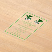 Green Masquerade Sweet 16 Acryl Uitnodigingen (Laagn)