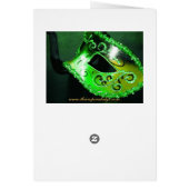 Green Masqurade Swirl Table Number Card (Achterkant)