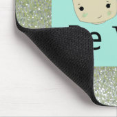 Green Matcha Tea Faux Glitter Be well Mousepad Muismat (Hoek)