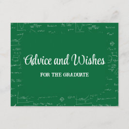 Green Math Graduation Party Advice for Graduate Informatiekaartje