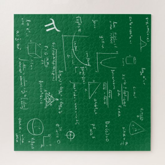 Green Mathematic Formulas and Equations Legpuzzel (Horizontaal)