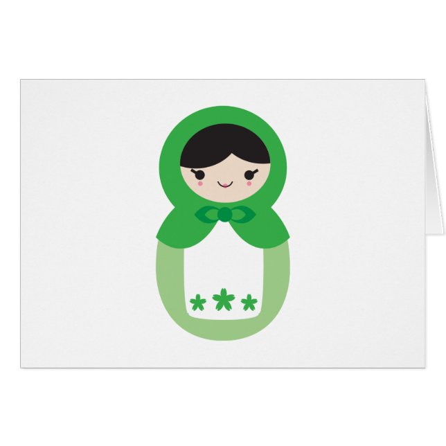 Green Matryoshka Doll (Voorkant Horizontaal)