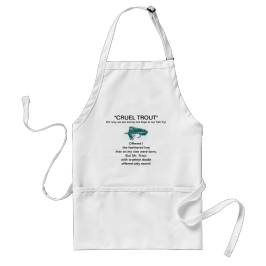 "Green Matuka-Cruel Trout" Apron Standaard Schort (Voorkant)