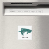 "Green Matuka" Flyfish Art Magnet (Insitu (Vaatwasser))