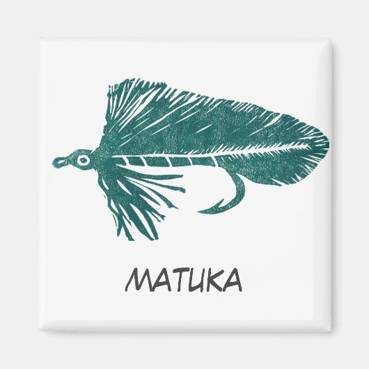 "Green Matuka" Flyfish Art Magnet (Voorkant)