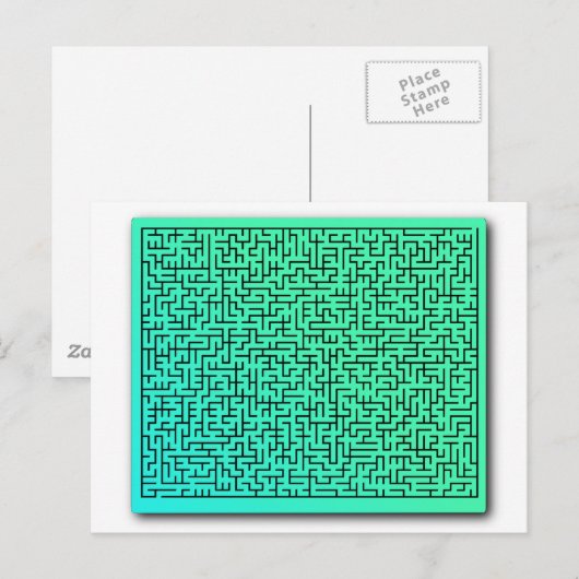 Green Maze Briefkaart (Voorkant / Achterkant)