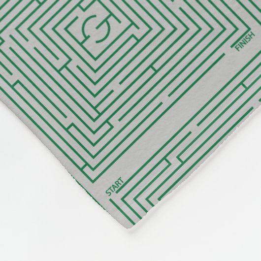 Green Maze Fleece Deken (Hoek)