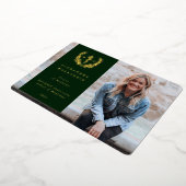 Green MD Asclepius Afstuderen Foto Aankondiging (Gedraaid)