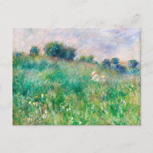 Green Meadow door Renoir Impressionist Painting Briefkaart (Voorkant)