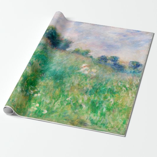 Green Meadow door Renoir Impressionist Painting Cadeaupapier (Uitgerold)