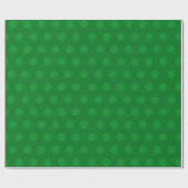 Green Medium Polka Dot Kerstmis Cadeaupapier (Vlak)