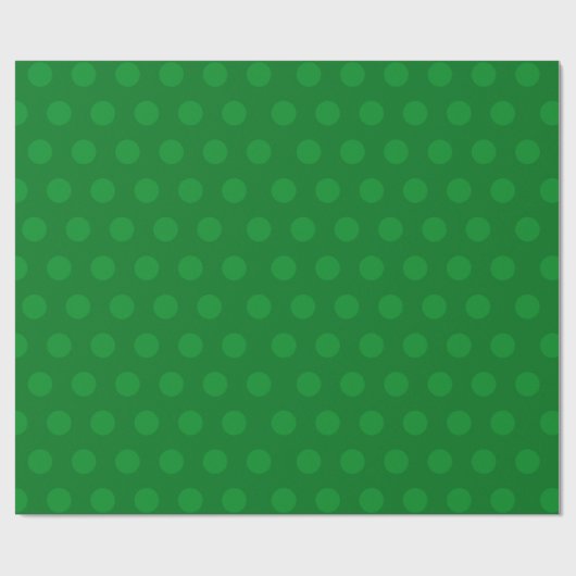 Green Medium Polka Dot Kerstmis Cadeaupapier (Vlak)