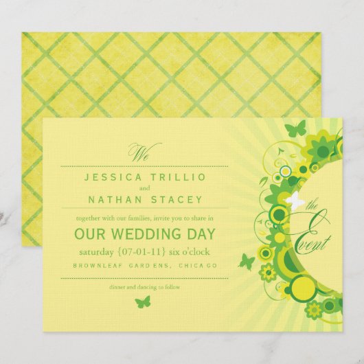 Green Medley 5x7 Uitnodigingen (Voorkant / Achterkant)