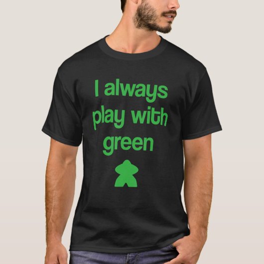 Green Meeple Board Game T-shirt (Voorkant)