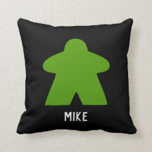 Green Meeple Pillow | Aangepaste tekst | One/Patte