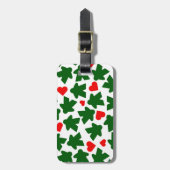 Green Meeple with Red Heart Bagagelabel (Voorkant verticaal)