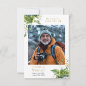 Green Memorial begrafenis gebed foto kaart (Voorkant)