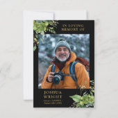 Green Memorial begrafenis gebed foto kaart (Voorkant)