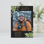 Green Memorial begrafenis gebed foto kaart (Staand voorkant)