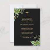 Green Memorial begrafenis gebed foto kaart (Achterkant)