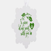 Green Memorial Kerstmis Ornament Kaart (Rechts)