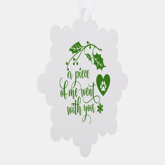 Green Memorial Kerstmis Ornament Kaart (Rechts)