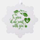 Green Memorial Kerstmis Ornament Kaart (Achterkant)