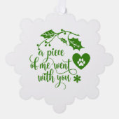 Green Memorial Kerstmis Ornament Kaart (Voorkant)