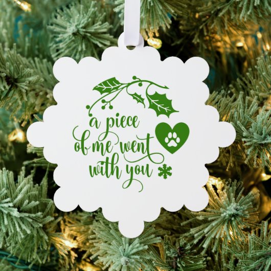 Green Memorial Kerstmis Ornament Kaart (Insitu (Drie))