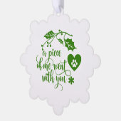 Green Memorial Kerstmis Ornament Kaart (Links)