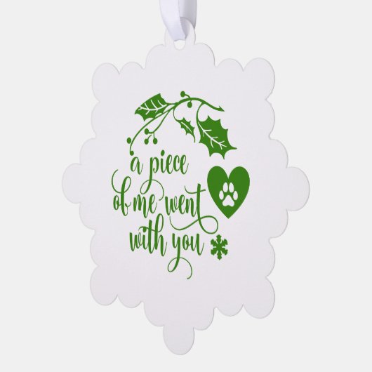 Green Memorial Kerstmis Ornament Kaart (Links)