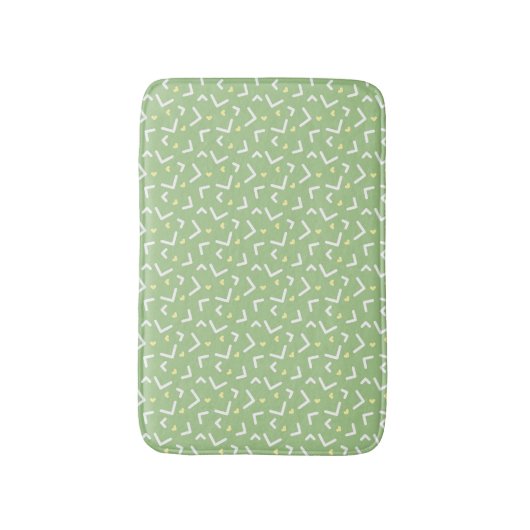 Green Memphis Pattern Bath Mat (Voorkant Verticaal)